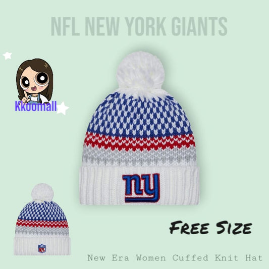 NFL New York Giants New Era Women's Cuffed Knit Hat with Pom