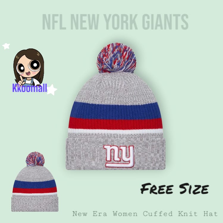 NFL New York Giants New Era Women's Cuffed Knit Hat with Pom