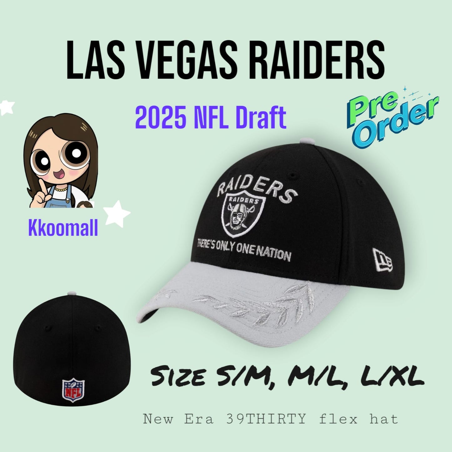 Pre-order 預購 NFL teams New Era 2025 NFL Draft 39THIRTY Flex Hat