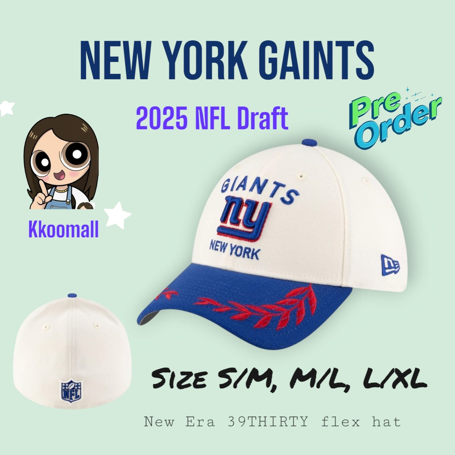 Pre-order 預購 NFL teams New Era 2025 NFL Draft 39THIRTY Flex Hat