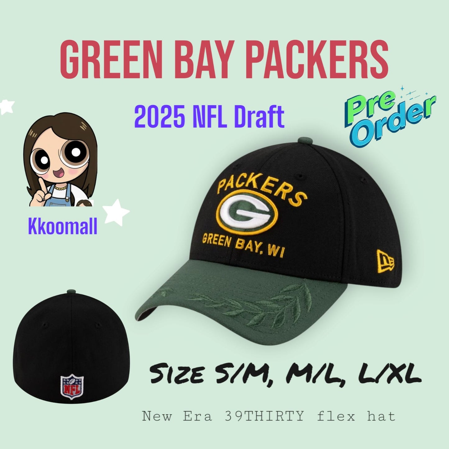 Pre-order 預購 NFL teams New Era 2025 NFL Draft 39THIRTY Flex Hat