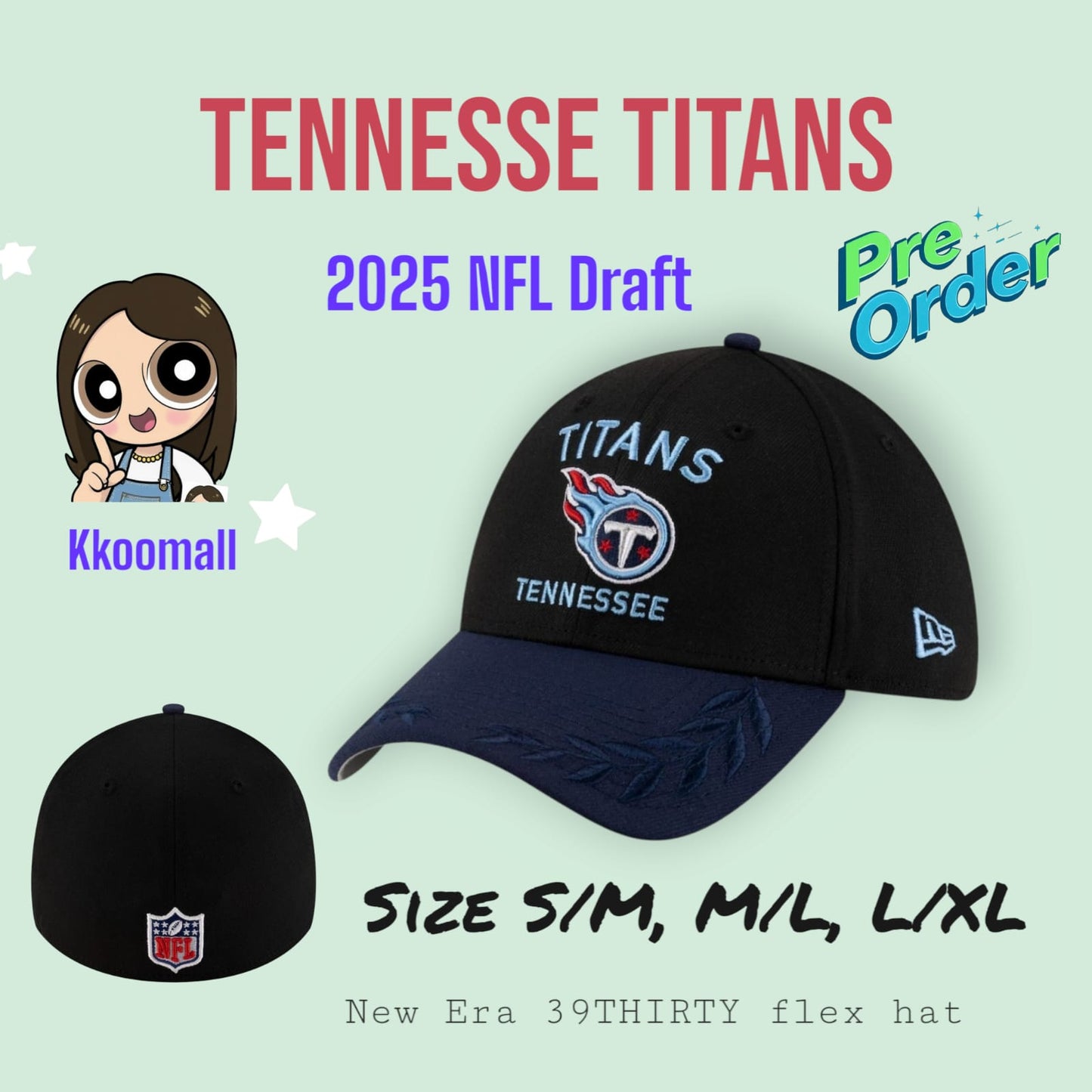 Pre-order 預購 NFL teams New Era 2025 NFL Draft 39THIRTY Flex Hat