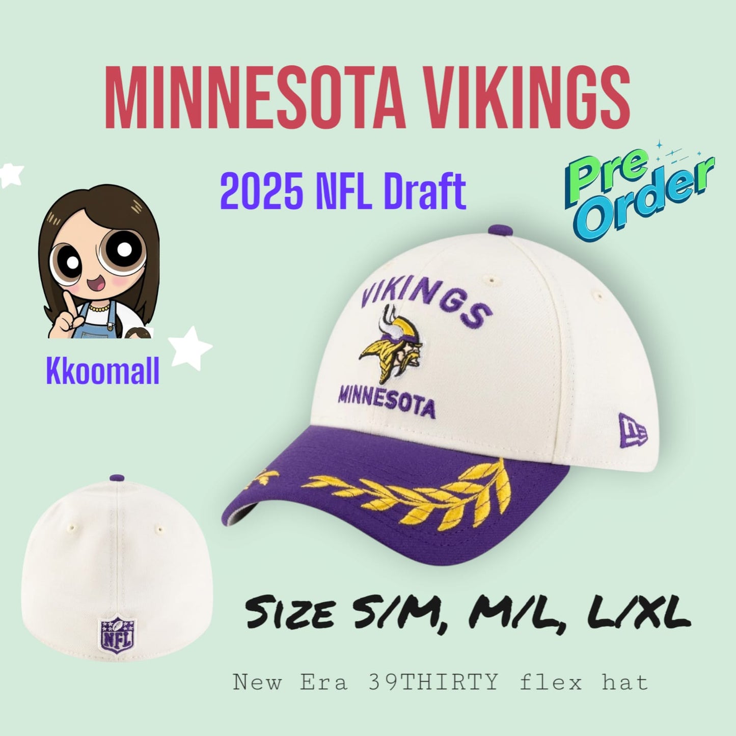 Pre-order 預購 NFL teams New Era 2025 NFL Draft 39THIRTY Flex Hat